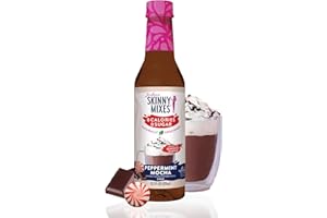 JORDAN'S SKINNY MIXES Jordan’s Skinny Mixes Sugar Free Coffee Syrup, Peppermint Mocha Coffee Flavoring Syrup, Naturally Sweetened Zero Calorie Drink Mix, Lattes, Baking or Protein Shake, Dairy & Gluten Free, 12.7 Fl Oz