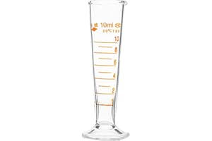 DECOMELODY Graduated Laboratory Measuring Cup 10Ml Glass Conical Measuring Tool for Lab Sample Measurement and