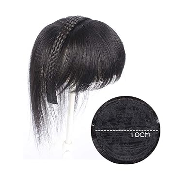 Remeehi 3d Air Bangs Topper With Twist Braid Hair Band No Glue No