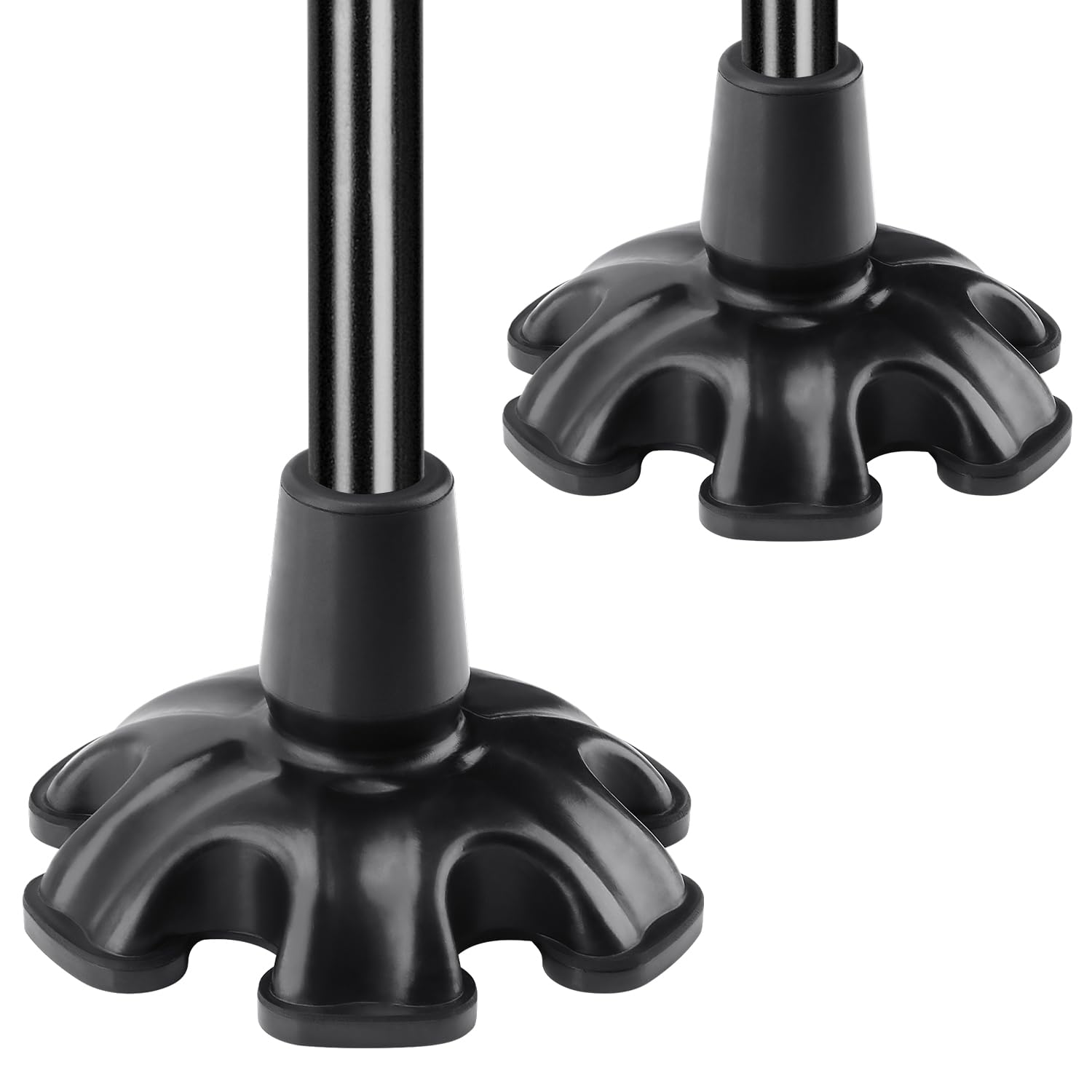 supregear Walking Stick Heavy Duty Rubber Ferrules (XL Size) - Self Standing Feet Base, Anti-Slip Replacement for Walking Sticks and Canes, 19mm/2-PK