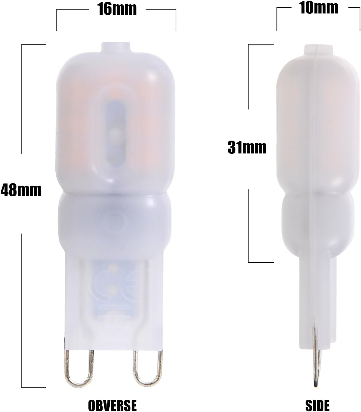 JUNSHI G9 LED Bulb,2.5W to 20W,3000K Warm White,210 Lumens,AC220-240V LED Light Bulb,Pack of 6, 6 Count (Pack of 1) - Image 4