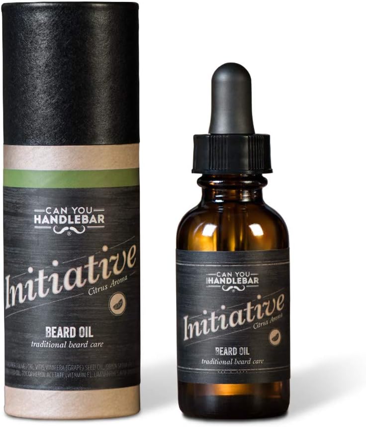 Initiative - Citrus Bergamot and Lavender Aroma - Beard Oil | 1oz Amber Bottle with Dropper Top