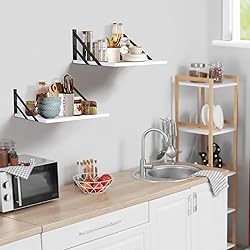 Tectocker-DOU 2 Pc Deep Floating Shelves ; 12 Inch