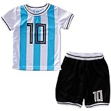ZETIY Toddler Little Boys' Active Mesh Soccer Jersey and Shorts Sets
