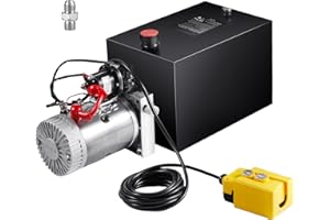 Vevor 20 Quart Hydraulic Pump Single Acting Hydraulic Dump Trailer Pump 3200 PSI Hydraulic Power Unit (12V DC Single Action Powering Unit, SAE #6 Ports): Industrial & Scientific