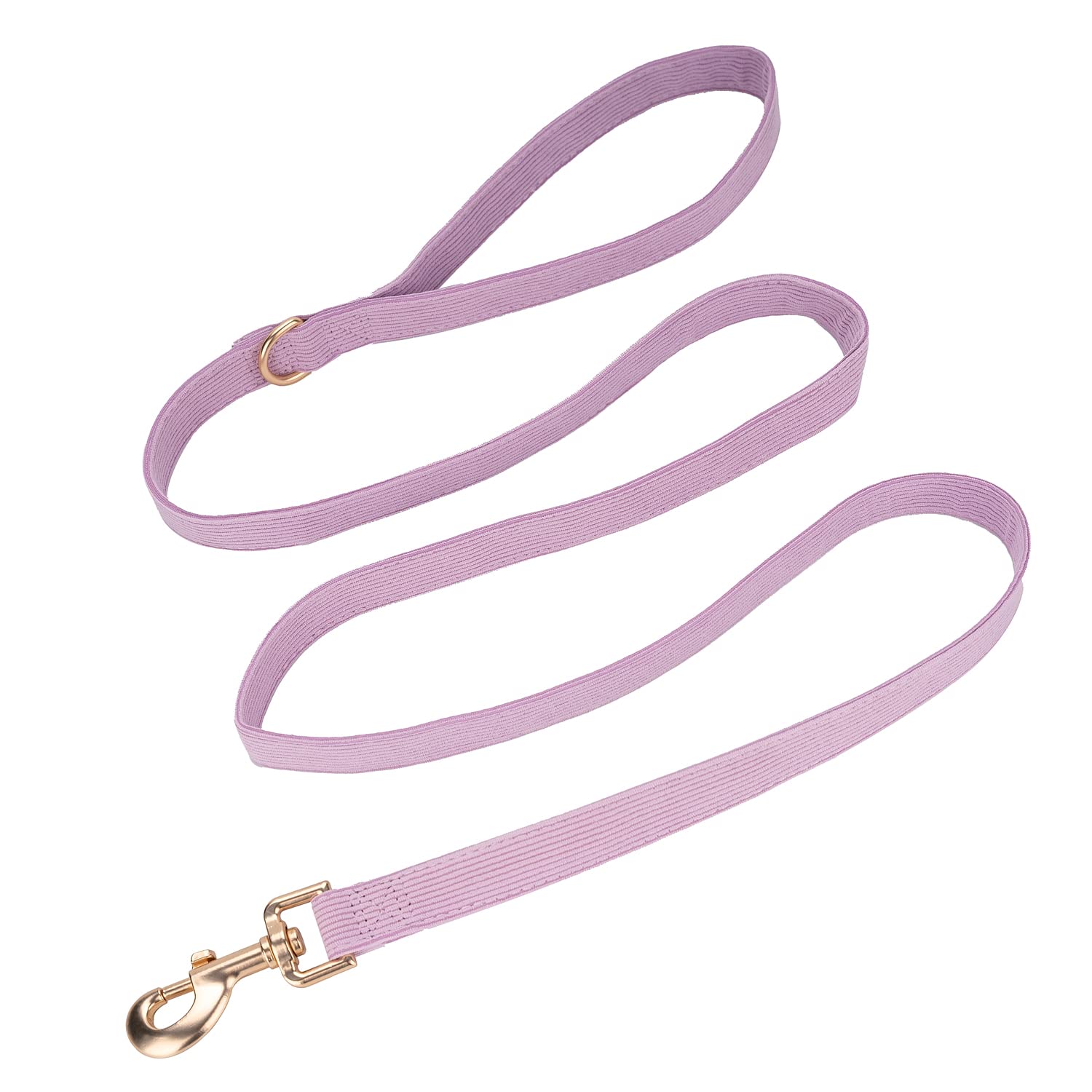 YUDOTE Soft Corduroy Dog Lead Small 1.5x150cm,Lilac