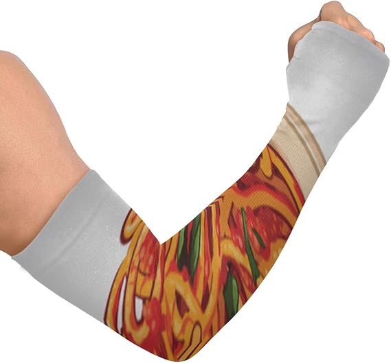 Cooling Arm Sleeves For Men Spaghetti Spicy Men Arm Sleeves Uv Protection Running