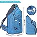 Plus Oversized Sling Bag Men Women, Double Layers Travel Backpack Cross Body Bag 28L, Fit for 14 Inch Laptop Dark Blue