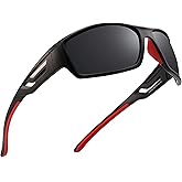 PUKCLAR Sports Polarized Sunglasses for Men Women Driving Sunglasses Cycling Running Fishing Goggles Unbreakable Frame