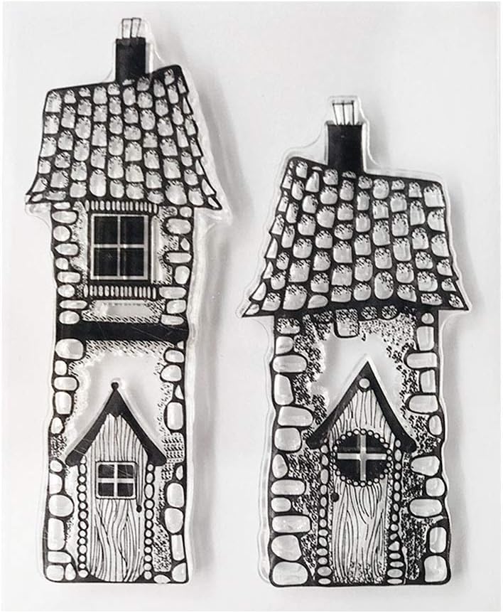 Haayward Houses Stamp Rubber Clear Stamp, Seal Scrapbook, Photo Album Decorative Card Making Crafts