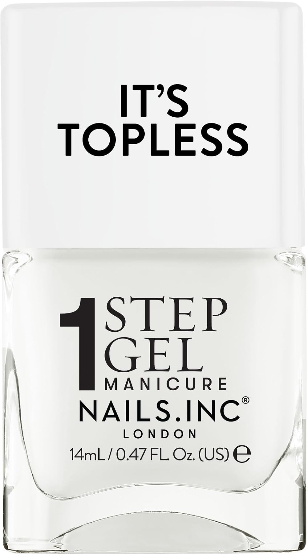 Nails.INC It’s Topless Emma White Glow Gel-Like Nail Polish 8 Day Wear