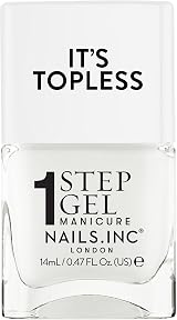 Nails.INC It’s Topless Emma White Glow Gel-Like Nail Polish 8 Day Wear