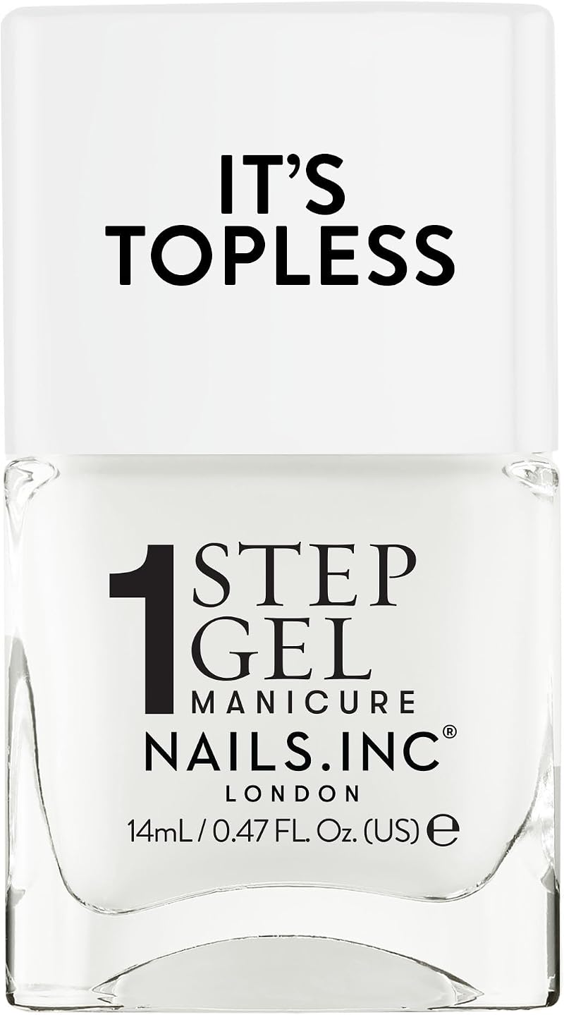 Nails.INC It’s Topless Emma White Glow Gel-Like Nail Polish 8 Day Wear