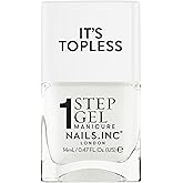Nails Inc It's Topless Gel-Like Nail Polish, 4-in-1 Base Coat, Treatment, Color & Top Coat, Long Lasting, Strong, Chip Free Nails, Glossy Salon Quality Manicure, Air Dry Nail Polish, Emma, 0.47 Fl Oz