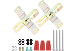 RTNLIT Light Fixture Mounting Bracket, 4" Universal Chandelier Crossbar with Screws and Nuts, Cross-Shaped Lighting Parts,180 Rotatable and Fixed(Pack of 2)