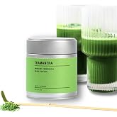 TEAMANTRA Premium Ceremonial Grade Matcha Powder, First Harvest Japanese Matcha, Smooth &amp; Vibrant Green Tea (30g net)