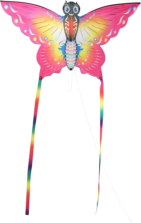 XJSGS Beautiful Butterfly Kite 57inch x 32inch Easy Fly for Kids and