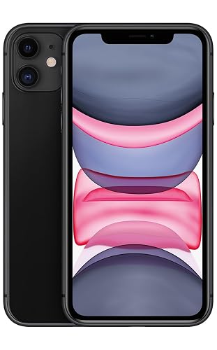 Apple iPhone 11, 64GB, Black - Fully Unlocked (Renewed)