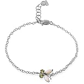 Galaxy Gold GG 0.6 Carat 14k Solid White Gold Gem Of An Experience Opal Peridot Bracelet