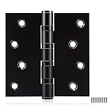 MOZCORN 3 Pack Black Door Hinges 4 x 4