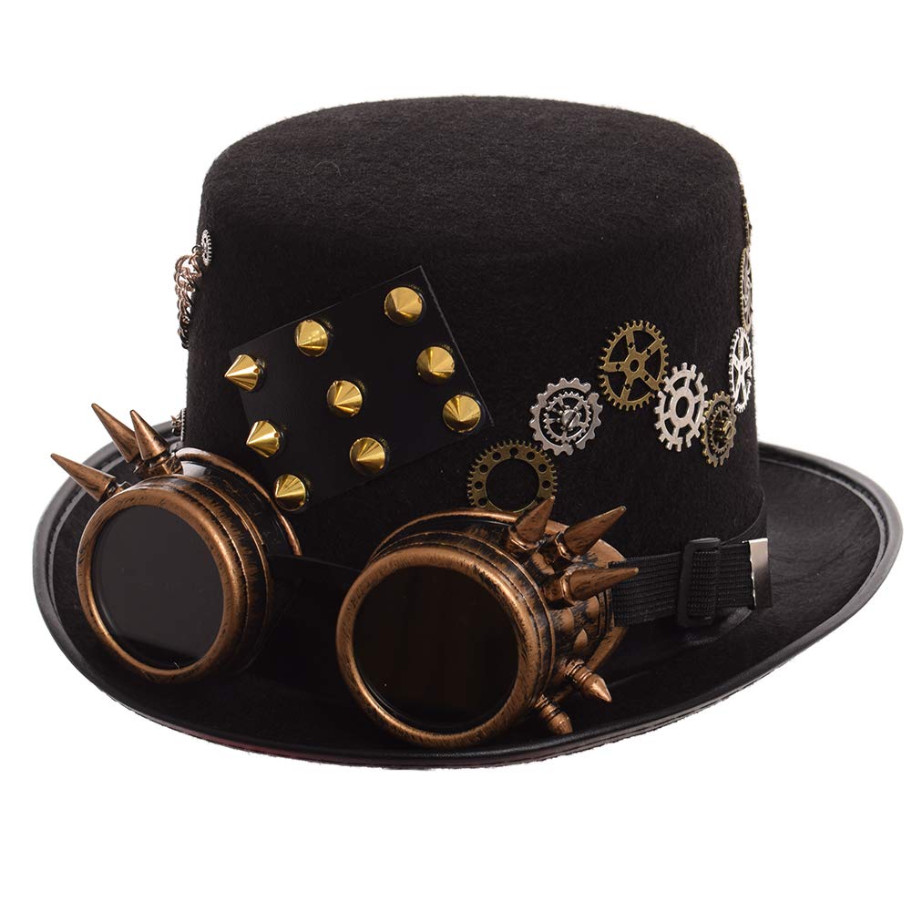 GRACEART Steampunk Top Hats with Goggles โ image 1