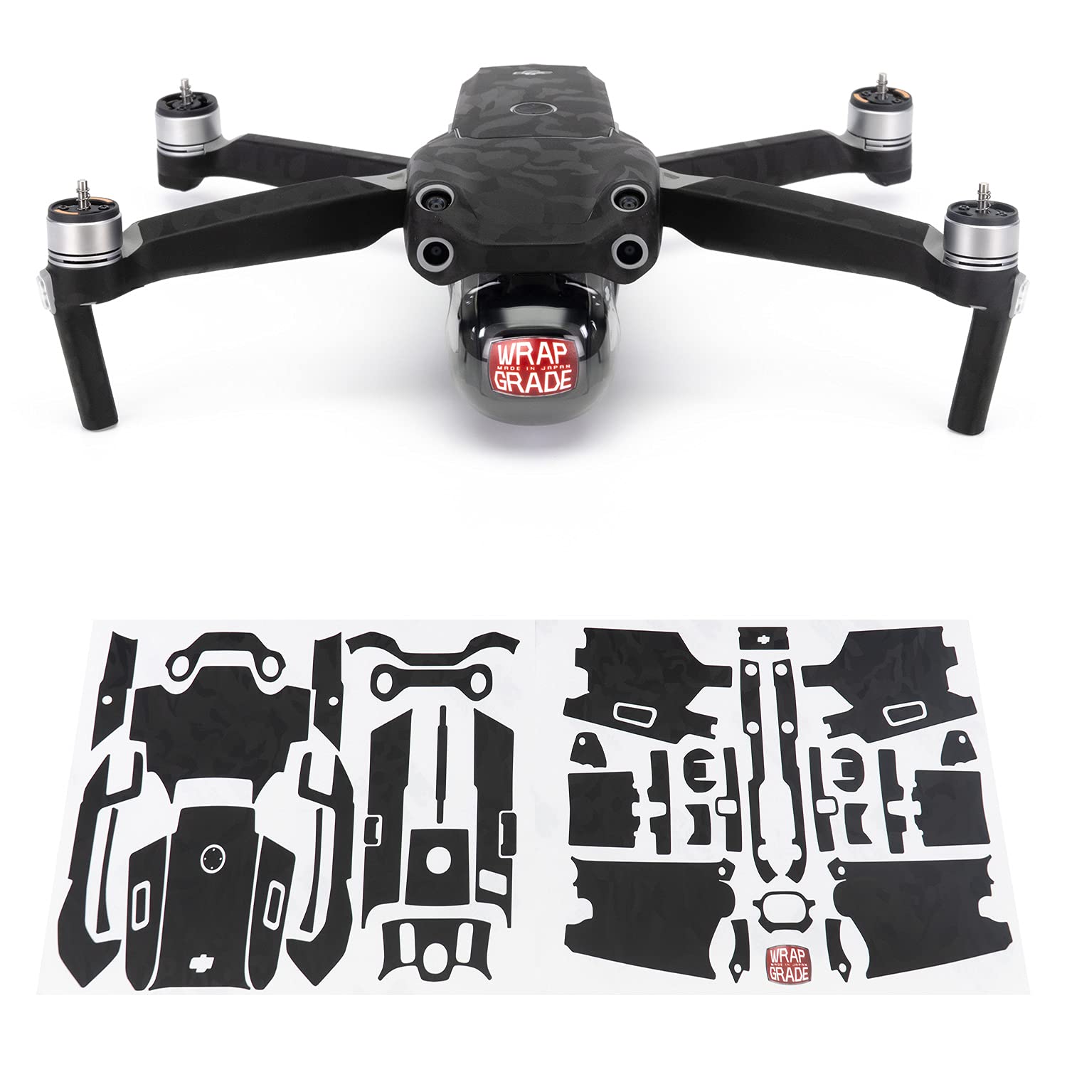 Wrapgrade Main Unit Skin DJI Compatible with DJI Air 2S (BLACK BUMPY CAMO)
