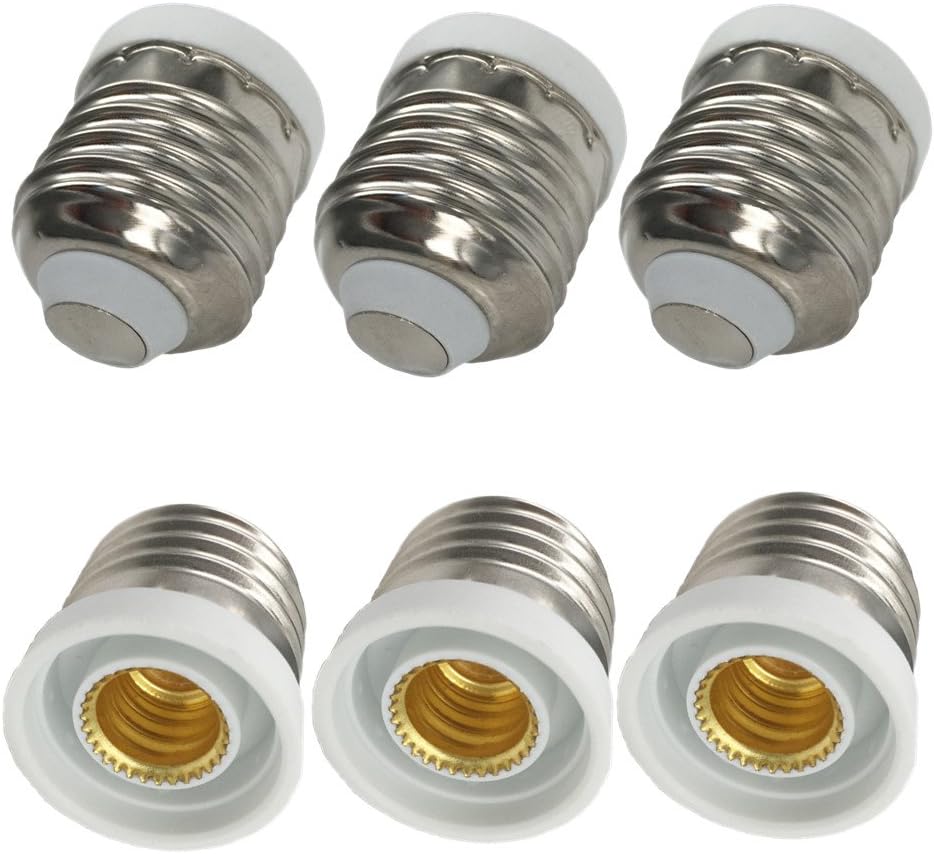 DZYDZR 6 Pack E27 to E12 Bulb Converter Adapter for LED Light Lamp