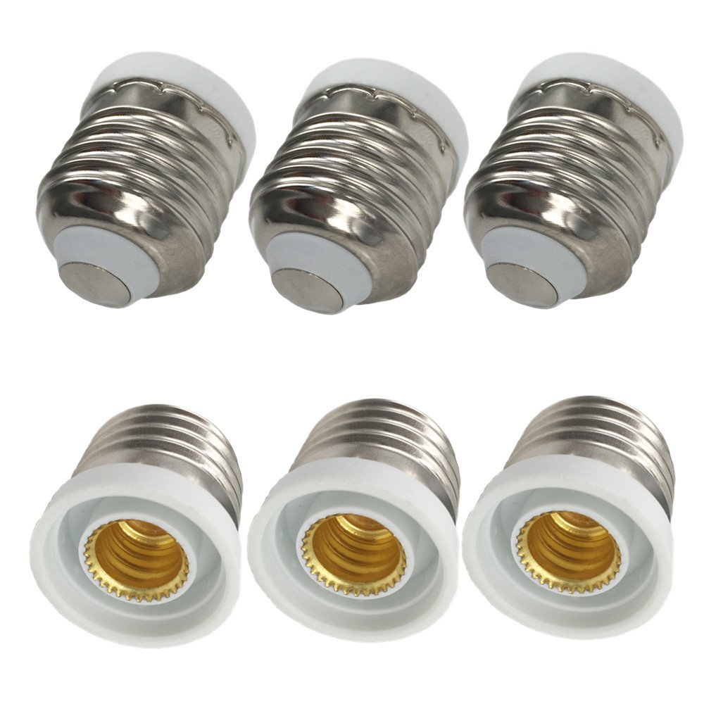 DZYDZR 6 Pack E27 to E12 Bulb Converter Adapter for LED Light Lamp