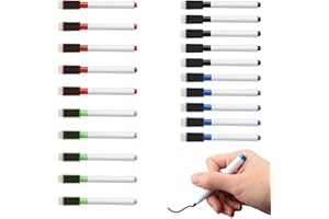 20PCS Magnetic Dry Erase Markers, Fine Tip Whiteboard Markers with Erase Assorted Colors, Low Odor Erasable Pens, Smooth Writ