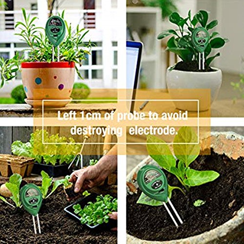 Soil PH Meter Soil Moisture Sensor 3-in-1 Soil Moisture/Light/pH Test Kit for Indoor/Outdoor Plants Care(No Battery Needed)