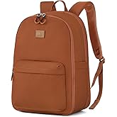 Hanke 30L Travel Backpack for Women, Expandable Carry On Backpack for Airplanes, Personal Item Travel Bag Fits 15.6 Inch,Water Resistant Weekender Daypack, Caramel