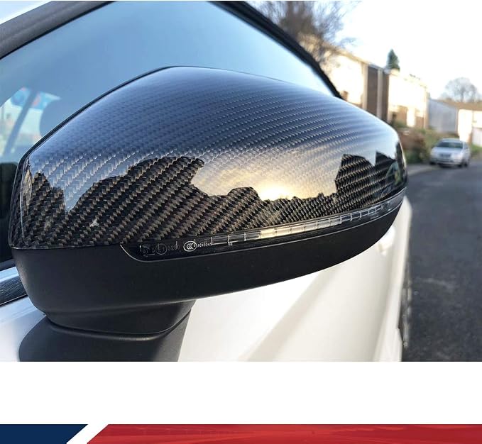 OMAC Carbon Fiber Side Mirror Cover Caps – For Audi A3/S3/RS3 Sedan, Sportback, Cabrio 2008-2016 – Pair