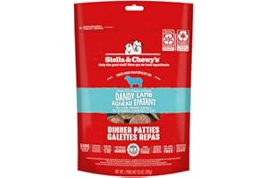 Stella & Chewy’s Freeze Dried Raw Dinner Patties – Grain Free Dog Food, Protein Rich Dandy Lamb Recipe – 708g Bag