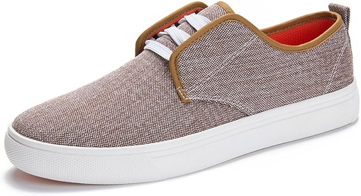 Amazon イノヤ キャンバスシューズ メンズ フラット 夏 ローカット カジュアルシューズ キャンバスシューズ レースアップシューズ スケートボードシューズ カジュアル靴 スニーカー靴 黄色 黒 イエロー スケートボード