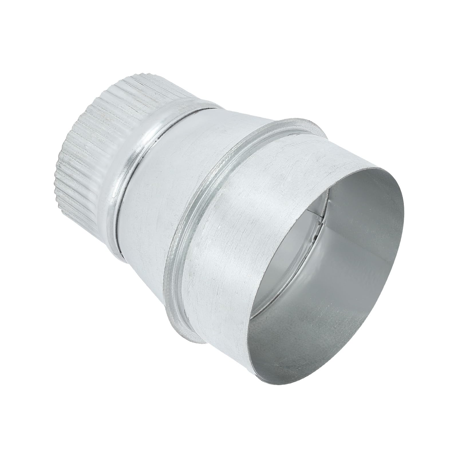 PATIKIL 4 Inch to 3 Inch Duct Reducer, Galvanized Steel Round Air Duct Reducer Crimped Pipe Increaser Adapter Connector Fitting Coupling for HVAC, Ventilation Systems