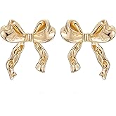 8YEARS Gold Heart Earrings for Women, 18K Gold Plated Chunky Heart Statement Dangle Drop Earrings, Gold Heart Stud Earrings Jewelry Gifts