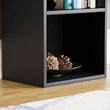 Vida Designs Oxford 2 Tier Cube Bookcase Black Wood Shelving Unit view 5