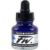 Daler-Rowney FW Acrylic Artists Ink, 1 oz, Rowney Blue (160029119)