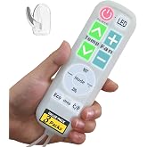 LUNOAOA Backlit AC Remote No Setup for HISENSE EQK AC Window Air Conditioner with Silicone Cover &amp; Mount Hook, Fit RCH-RWW1-0(HSN) AW-08CW1RVFUE20 AW-08CW1RVFUE21 AW-08DR1RVFU20 AW-08DR1RVFU21