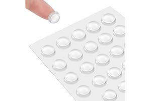 QUEENTI Cabinet Door Bumpers, 160 Pcs Self Adhesive Clear Cupboard Door Drawer Bumpers for Kitchen Cabinets Cutting Boards Pi