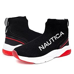 Nautica Kids Youth High-Top Sock Slip-On Tennis