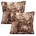 Chanasya Premium Wolf Throw Pillow Covers - Plush, Faux Fur Decorative Pillow Covers - Great for Bed or Sofa - 18