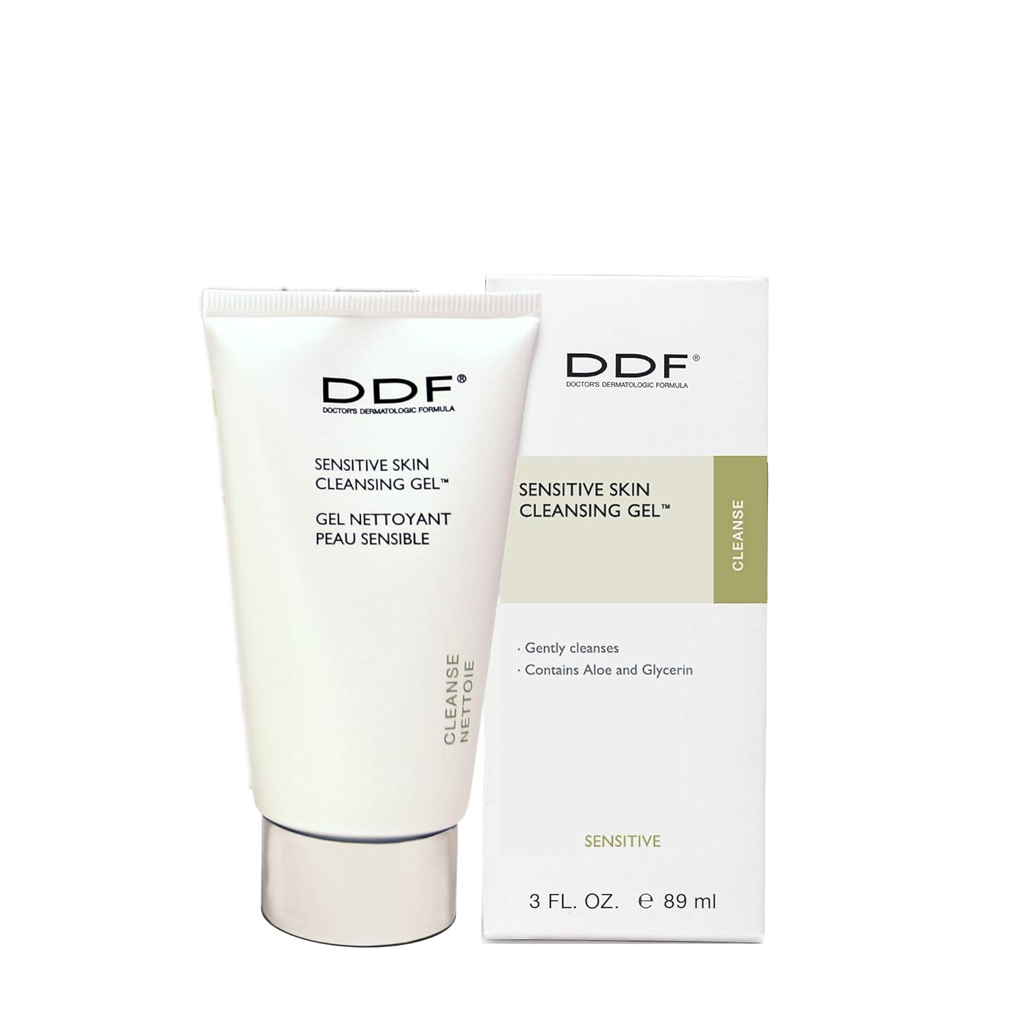 DDF Sensitive Skin Cleansing Gel, 3 Fl Oz
