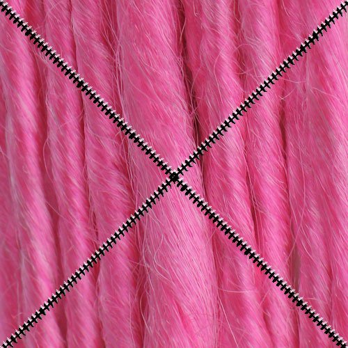 Doctored Locks Premade Synthetic Dreadlocks - Double Ended Hair Extensions - Hot Pink/Light Pink