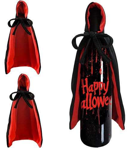 SIRIPHUM Halloween Wine Bottle Cover Decoration - Dracula & Vampire Wine Holder Gifts