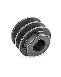QWORK 2AK251 Double Groove Pulley/Sheave, 2.55"OD