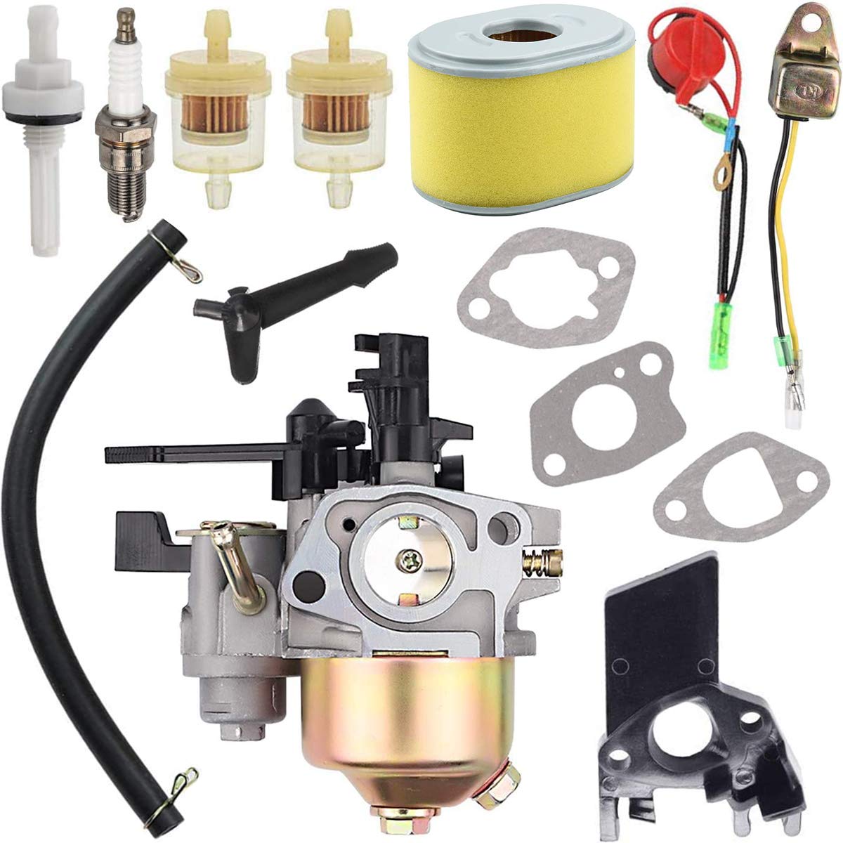 ZAMDOE GX160 Carburetor Kit Replacement for Honda GX200 GX168 GX140 GX120 5.5HP 6.5 HP Engine WP30X Water Pump Pressure Washer Carb, with Mounting Gaskets