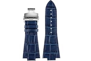 POEOEM Leather Watch Strap Compatible With Tissot PRX Series T137 407/410 Wrist Band Replacement Bracelet Men Sport 12mm