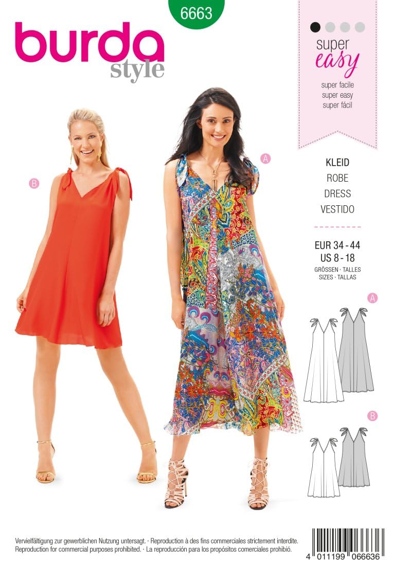 Burda Style Sewing Pattern B6663 Misses' Dress