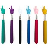 6 Pack Telescopic Teacher Pointer Sticks, Retractable Finger Hand Pointers